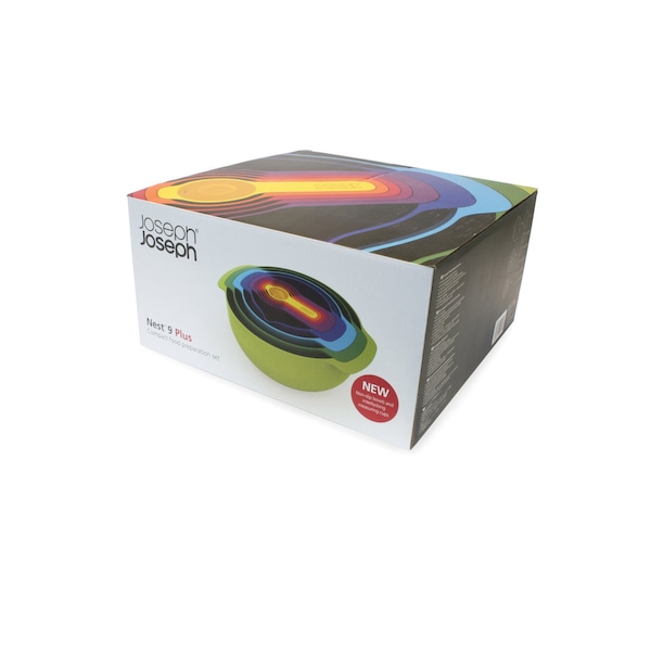 Joseph Joseph Joseph Joseph Nest 3 qt Polypropylene Multicolored Mixing Bowls and Measuring Set 9 pc - 40087