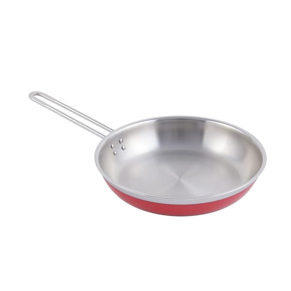 Bon Chef Classic Cntry French Col Saute Pan/Skillet-Long Hndle No Cov  11"X2 1/8"  2 Qt 12 Oz - 60308RED