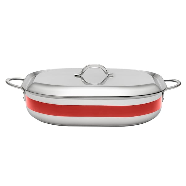 Bon Chef Country French 2 French Oven W/Lid   15" X 11" X 4"  7 Qt - Red - 71004-CF2-R