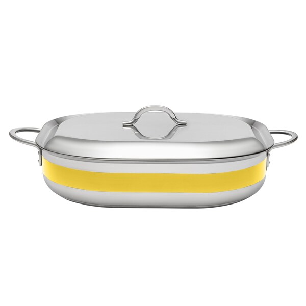 Bon Chef Country French 2 French Oven W/Lid   15" X 11" X 4"  7 Qt - Yellow - 71004-CF2-Y