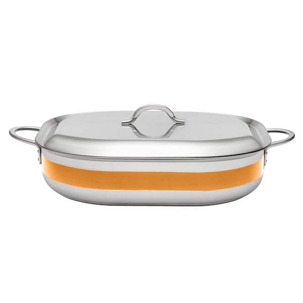 Bon Chef Country French 2 French Oven W/Lid   15" X 11" X 4"  7 Qt - Orange - 71004-CF2-O