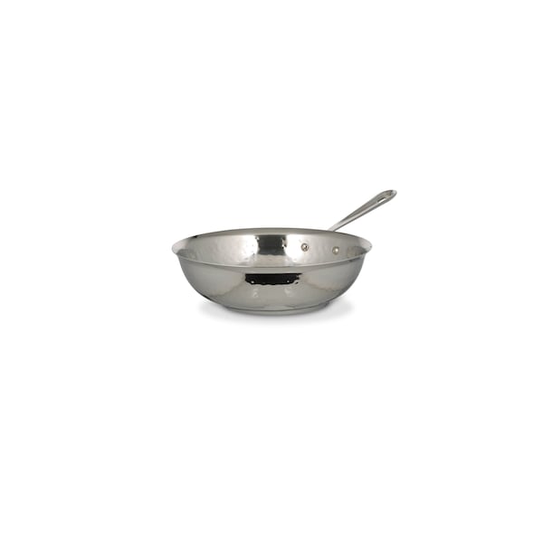 Bon Chef Cucina Stir Fry Pan, Hammered Finish, Ind Btm, 10 3/8"Dia X 3", 7 3/4" Long Hndl, 2 1/2" Qt - 60005HF