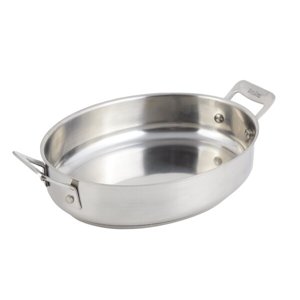 Bon Chef Cucina Oval Augratin - Ind Btm  9 5/8" X 7 11/16" X 2 1/4"  /  48 Oz - 60019