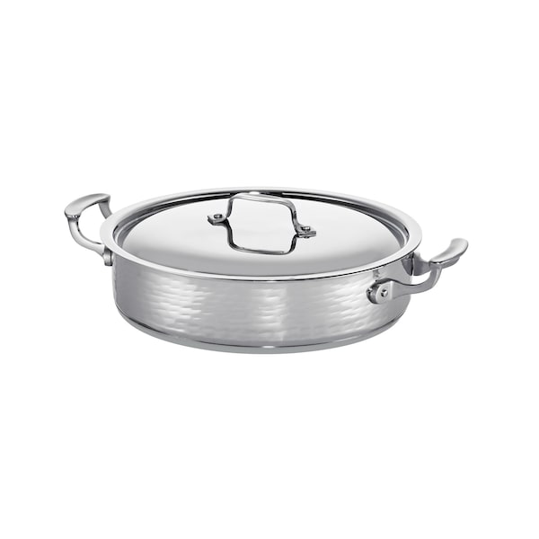 Bon Chef Cucina 6 Qt Pot W/Cover Freeway Finish  Ind Bottom 12 3/8" Dia X 3" H / 6 Qt - 60030FREEWAY