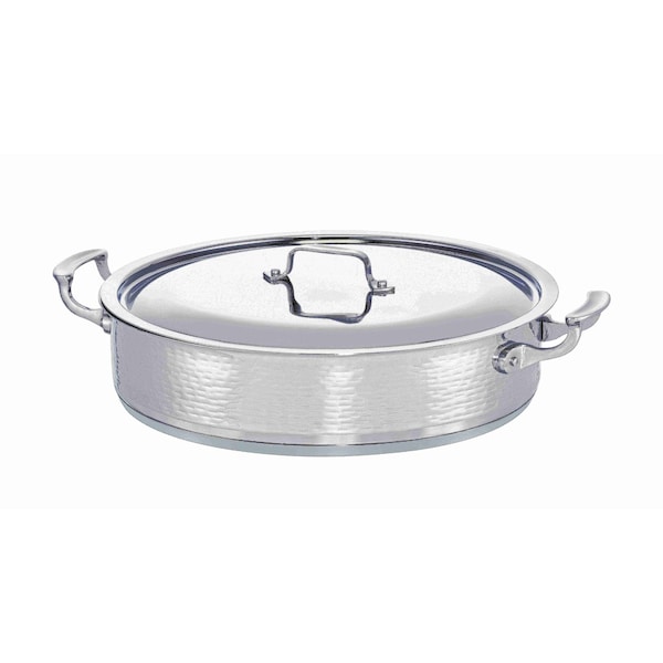 Bon Chef Cucina 9 Qt Pot W/Cover Freeway Finish Indbottom 14 3/4" Dia X 3 3/8" H / 9 Qt - 60032FREEWAY