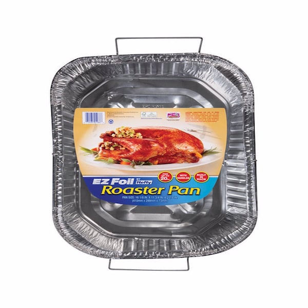 Ez Foil Hefty EZ Foil 11-3/4 in. W X 16-1/8 in. L Roasting Rack and Pan Silver - Z01986