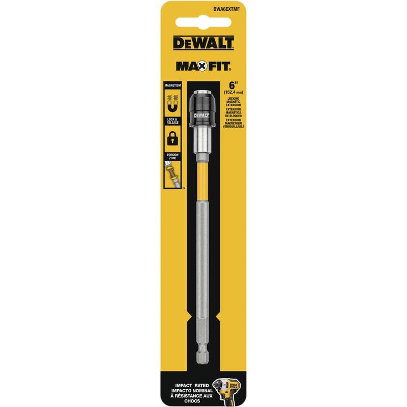Extensión magnética en ángulo recto MAXFIT de DEWALT con extensión de broca de 6 pulgadas MAXFIT - DWARA60WA6EXTMF