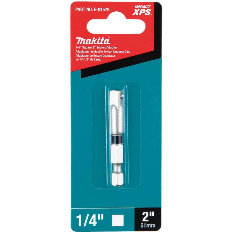 Adaptador de enchufe cuadrado de 1/4 de pulgada a 2 pulgadas de Impact XPS Makita - E-01579