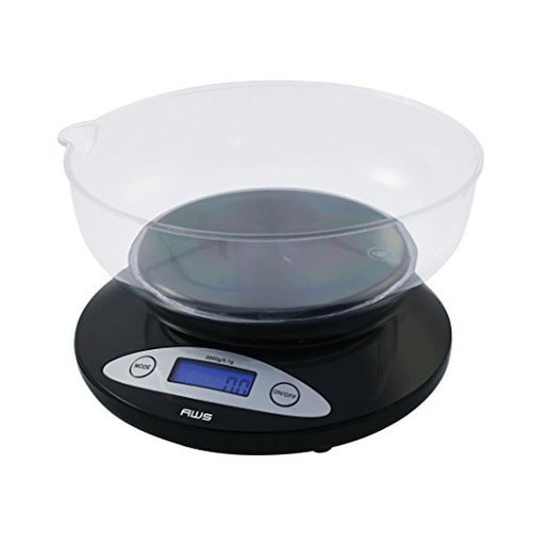 American Weigh Scales Bowl Digital Food Scale - Black - 2KBOWL-BK