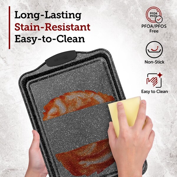 Bakkenamster BAKKEN Kitchen Oven Baking Pans, Oven Safe, 450 Deg F, 10PK - BKBSGRYMAR10