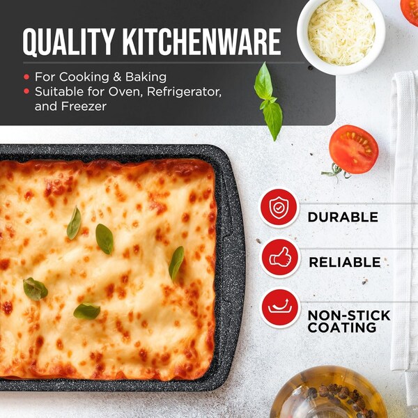 Bakken-Swiss 6-Piece Bakeware Set, Stackable Non-Stick Carbon Steel Pans, Gray Coating for Home - BAKDIEGY