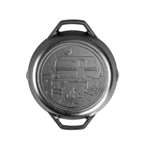 Lodge 10.25 in. Wanderlust Cast Iron Baking Pan, Black - 6025822