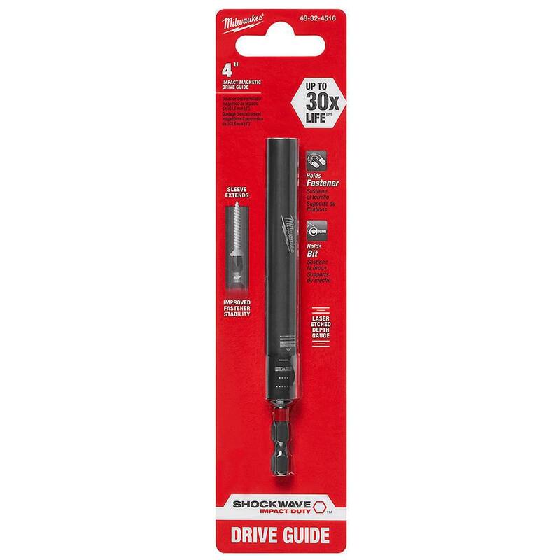 Guía de conducción magnética Milwaukee SHOCKWAVE Impact Duty de 4 pulgadas - 48-32-4516