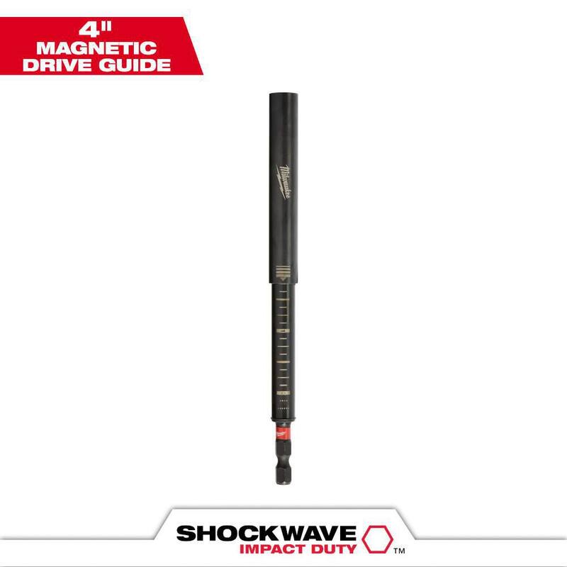 Guía de conducción magnética Milwaukee SHOCKWAVE Impact Duty de 4 pulgadas - 48-32-4516