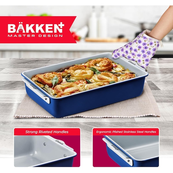 Bakken-Swiss Stainless Steel Cooling Rack 14.6x10in, Heavy-Duty, Non-Toxic, Dishwasher Safe - SBKCRSTBKRACK