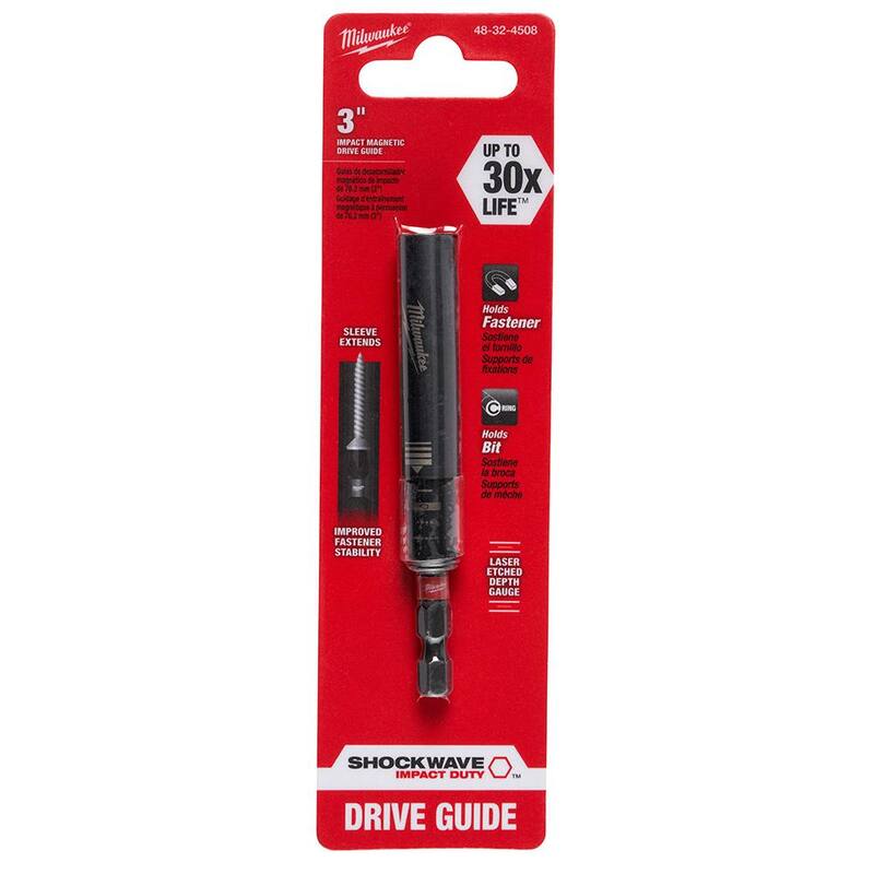 Milwaukee SHOCKWAVE Impact Duty 3 in. Guía de unidad magnética para brocas (paquete de 2) - 48-32-4508