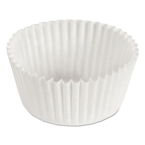 Hoffmaster Fluted Bake Cups, 1 oz, 3.5 x 1.5 x 1, White, Paper, 10000PK - 610011