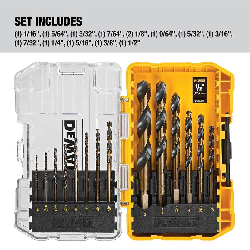 Accesorio magnético en ángulo recto MAXFIT de DEWALT con juego de brocas negras y doradas (14 piezas) - DWARA60WDWA1184