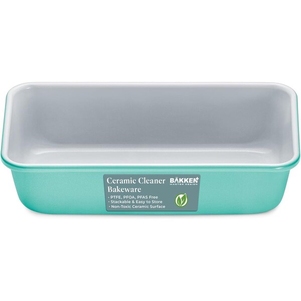 Bakken-Swiss Premium Loaf Pan, Aluminized Steel, Ceramic Non-Stick, PFOA PFAS Free, 9x4.7x2.3in, Durable - SBKCRSTBKTELLOF