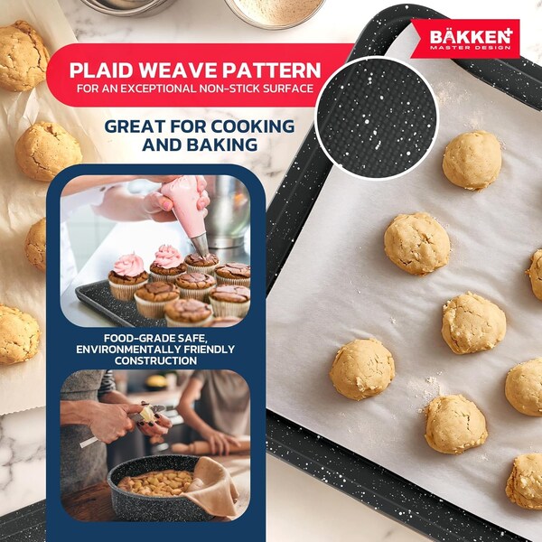 Bakken- Swiss Kitchen Cookware Set, Nonstick Coating, Pots and Pans Set with Handle Grips and Tempered Glass Lids - BKCWGRY23MAR