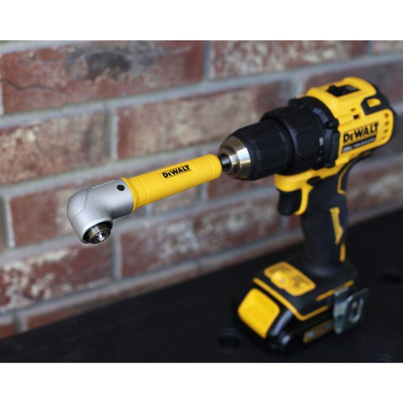 Accesorio magnético con ángulo recto MAXFIT DEWALT y juego de destornillador de tuerca magnético giratorio (4 piezas) - DWARA60WPVTDRV