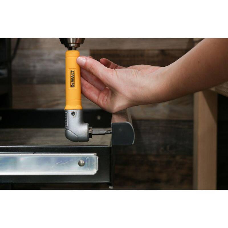 Accesorio magnético con ángulo recto MAXFIT DEWALT y juego de destornillador de tuerca magnético giratorio (4 piezas) - DWARA60WPVTDRV