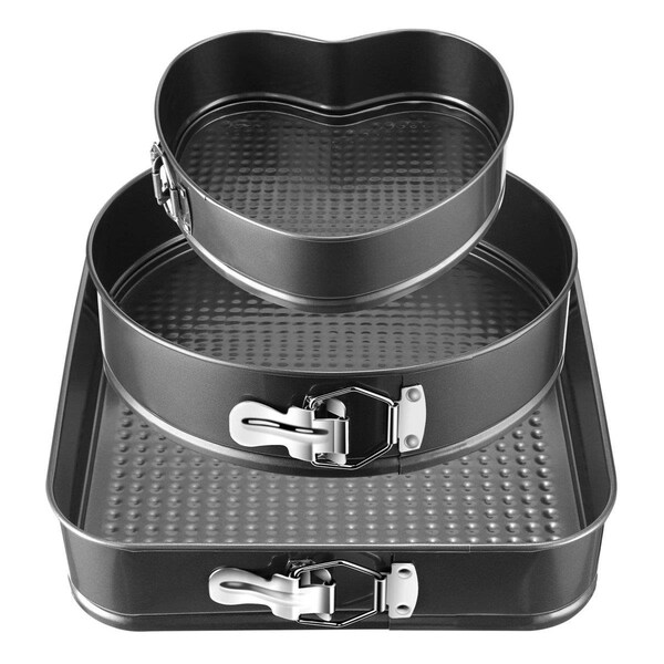 Fresh Fab Finds 3Pc Non-Stick Springform Cake Pan Set - Leakproof 9ft10ft11ft Bakeware - FFF-GPCT1785