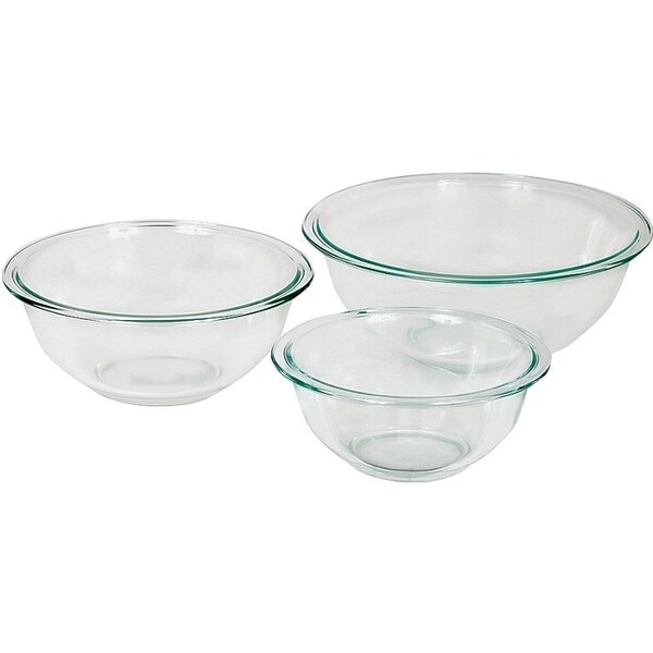 Oneida 81572L11 Mixing Bowl Set, Glass, Clear - 81572L20
