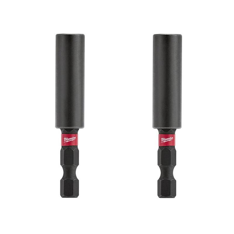Milwaukee SHOCKWAVE Impact Duty Compact Magnetic Bit Tip Holder (Paquete de 2) - 48-32-4502-48-32-4502