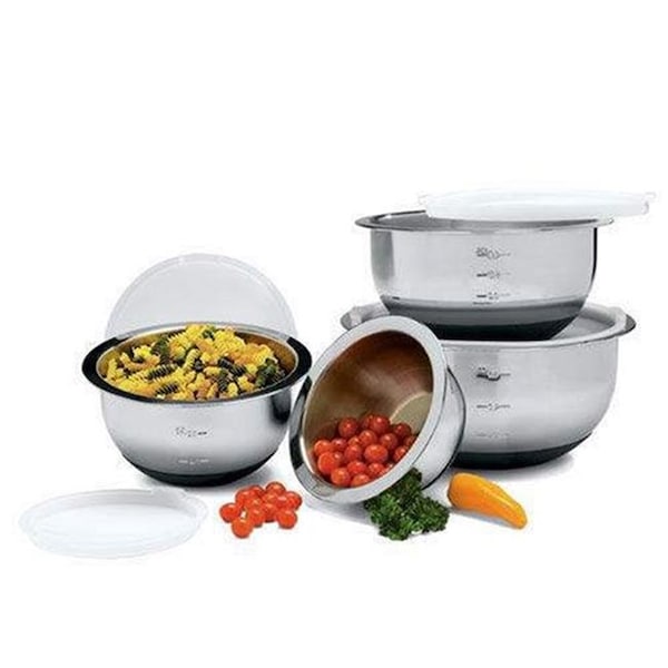 Starcrafts StarCrafts 82082 Stainless Steel Anti Skid Deep Mixing Bowl Set - 8 Piece - 82082