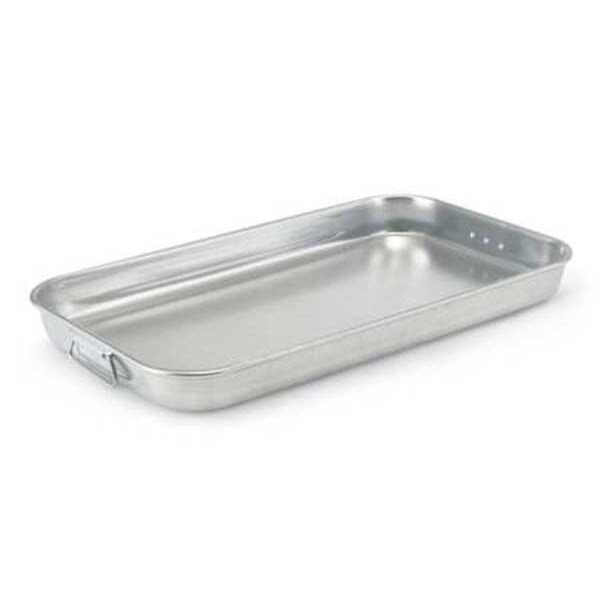 Vollrath Satin Aluminum Bake and Roast Pan with Handles, 22-7/8" W x 13-1/2" L x 2" D - 68253