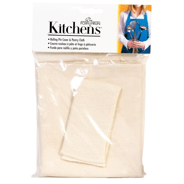 Fox Run Fox Run Kitchens 23.5 in. L X 19.5 in. D Cotton Pastry Cloth and Rolling Pin Cover White - 4176