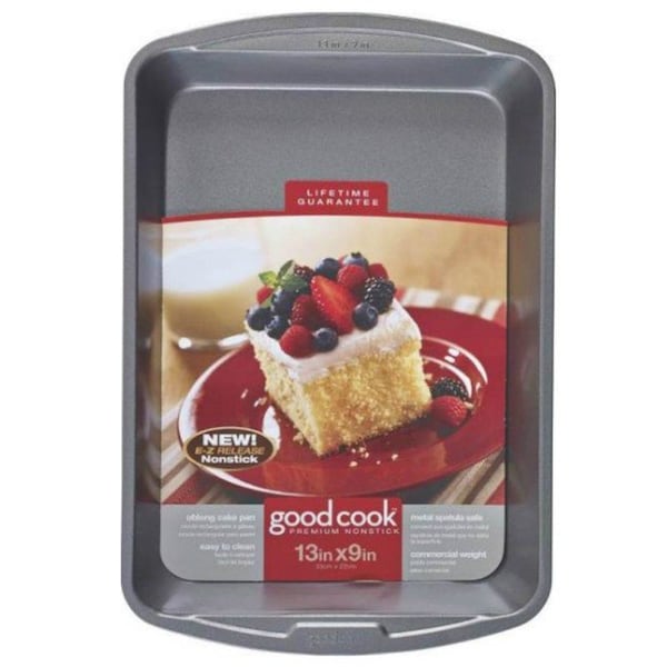 Good Cook Good Cook 9 in. W X 13 in. L Cake Pan Gray 1 pk - 4010