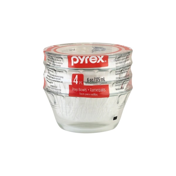 Pyrex Pyrex 4 in. W X 4 in. L Custard Cups Clear 4 pk - 6001142