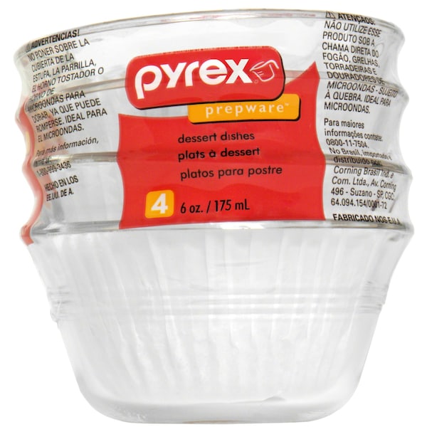 Pyrex Pyrex 4 in. W X 4 in. L Custard Cups Clear 4 pk - 6001142