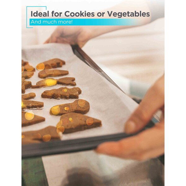 Black & Decker 3-Piece Carbon Steel Baking Sheet Set, Includes 13'', 15'', 17'' Cookie Sheets for Baking,  - BDK402B