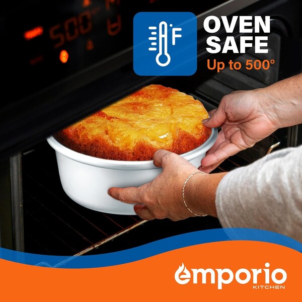 Emporio Kitchen Anodized Aluminum Round Cheesecake Pan, Pressure Cooker and Air Fryer Safe - EMPBTS33