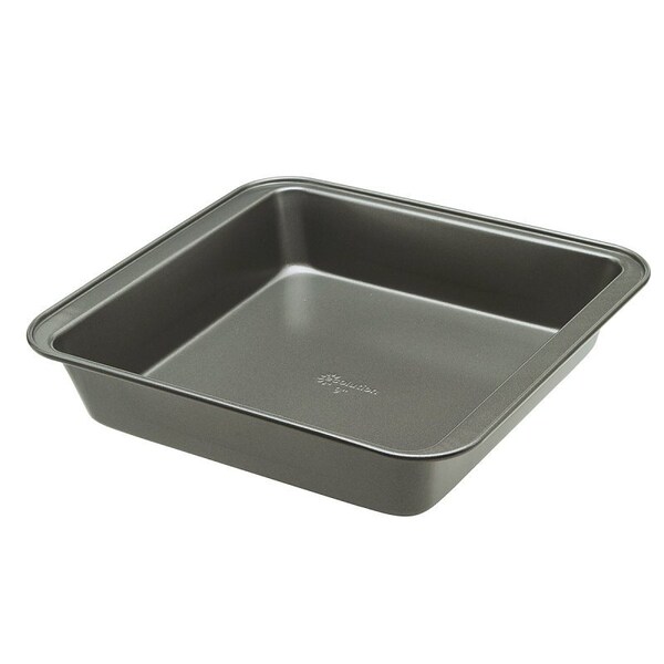 Ecolution BakeIns Cake Pan, Square, 9 in OAL, Carbon Steel, Non-Stick: Yes, Dishwasher Safe: Yes - EIGY-7423