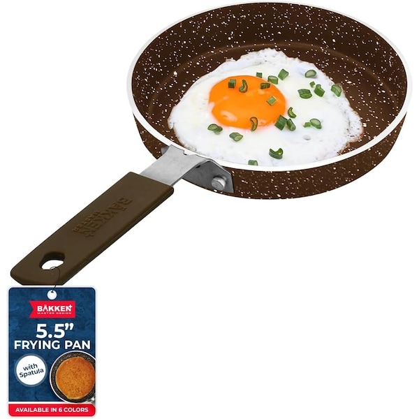 Bakken- Swiss 2-Piece Mini Pan Set, 5.5 in. Non-Stick Egg Pan with Kitchen Spatula, Heat-Resistant Up To 400 DegF - BKCWMIN99