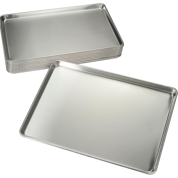 Nexel Bun Pan, Full Size, 18W x 26L, 18 Ga. Aluminum, Wire Reinforced Edge - BP1826