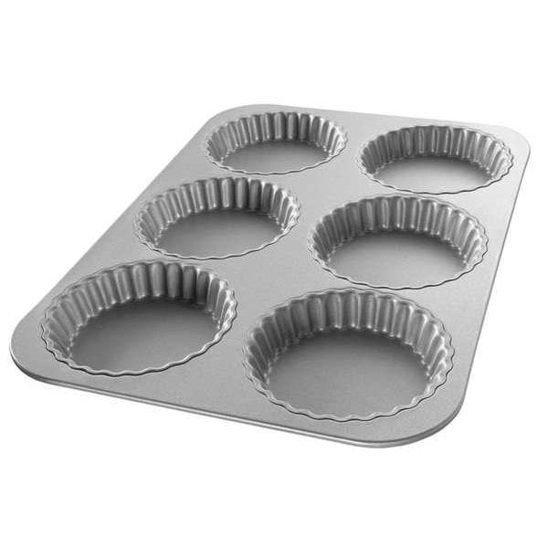 Chicago Metallic Fluted Tart Pan, 15-3/4 x 11-1/8 In, Steel - 25500