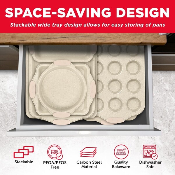 Bakkenamster BAKKEN Kitchen Oven Baking Pans, Oven Safe, 450 Deg F, 10PK - BKBSMARWHT10