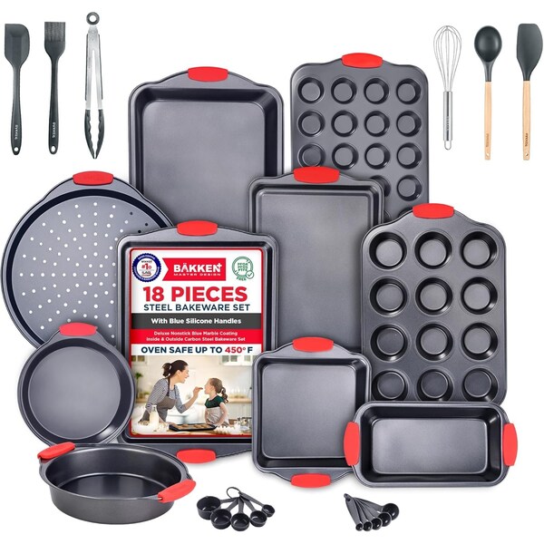 Bakkenamster BAKKEN Kitchen Baking Pan Set, 18PK - BKB8SPS18