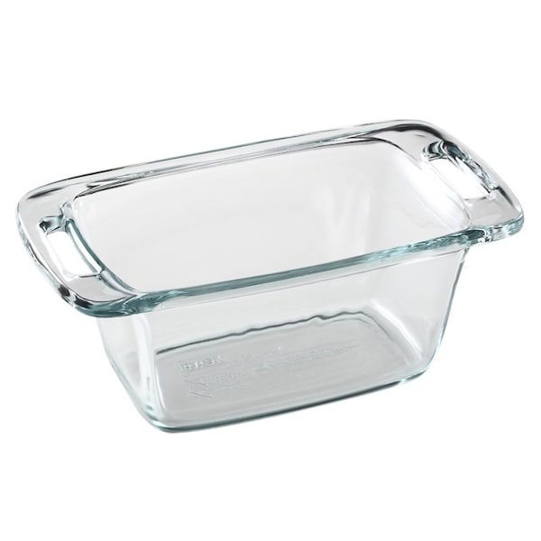 Pyrex Loaf Pan, 11.4 in L, 6.1 in W, 3.2 in H, Glass, Dishwasher Safe: Yes - 1085799