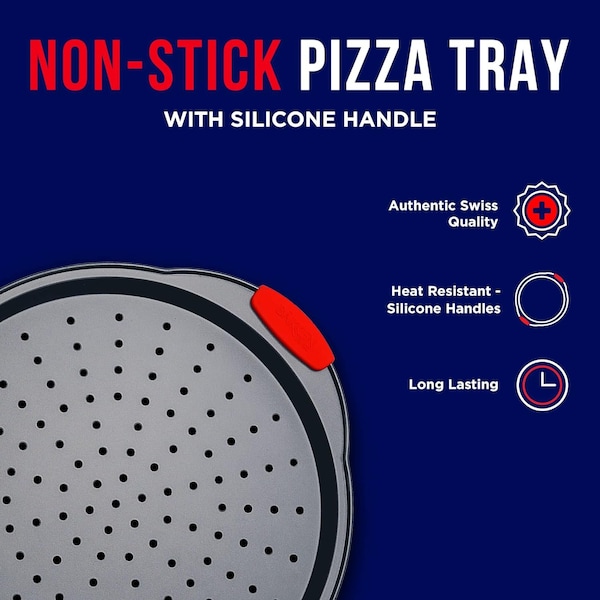Bakkenmaster Pizza Tray, Carbon Steel with Holes, Non-Stick Coating, PFOA, PFOS, PTFE Free, Bakken - BAKPIZA11
