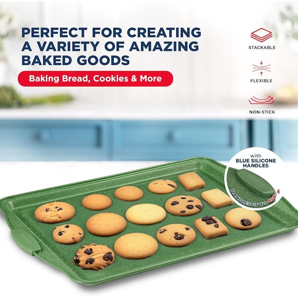 Bakkenamster BAKKEN Kitchen Baking Pan Set, Oven Safe, Up To 450 Deg F, 8PK - BKBSMARRED8