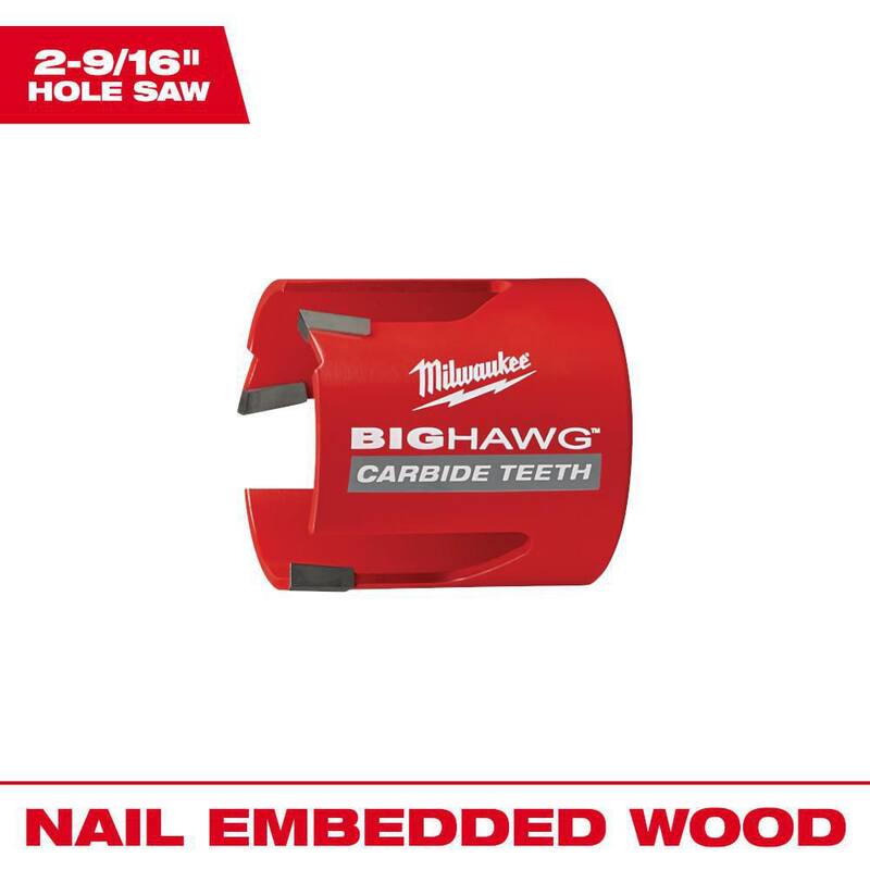 Milwaukee 2-9/16 pulgadas Big Hawg Sierra de Agujero de Carburo - 49-56-9220