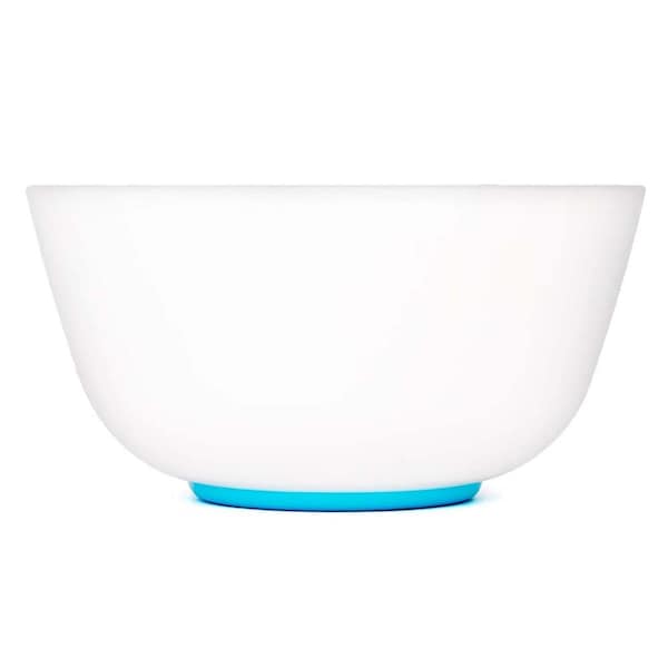 Dare2Decor White Bowl - Vivid Blue Nonslip Base, 2PK - DA670939