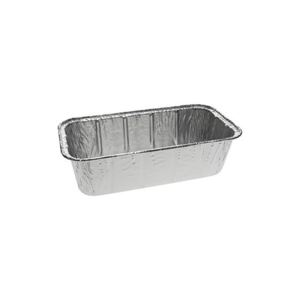 Pactiv Y60835 R3JC 8.5 x 4.5 x 2.5 in. 2 lbs Loaf Pan Aluminum Full Curl, 300PK - Y60835 (NJ2)