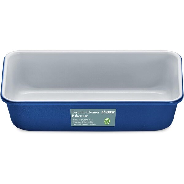 Bakken-Swiss Premium Loaf Pan, Aluminized Steel, Ceramic Non-Stick, PFOA PFAS Free, 9x4.7x2.3in, Durable - SBKCRSTBKBULLOF